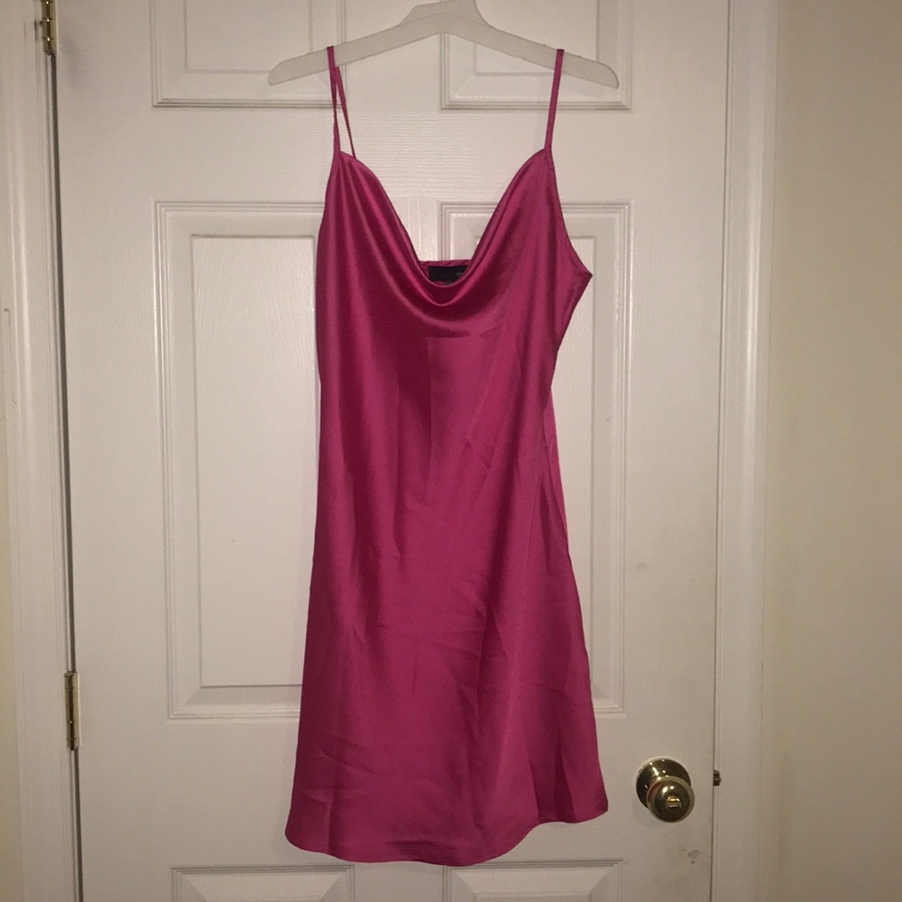 Brand new with tags pink silk dress